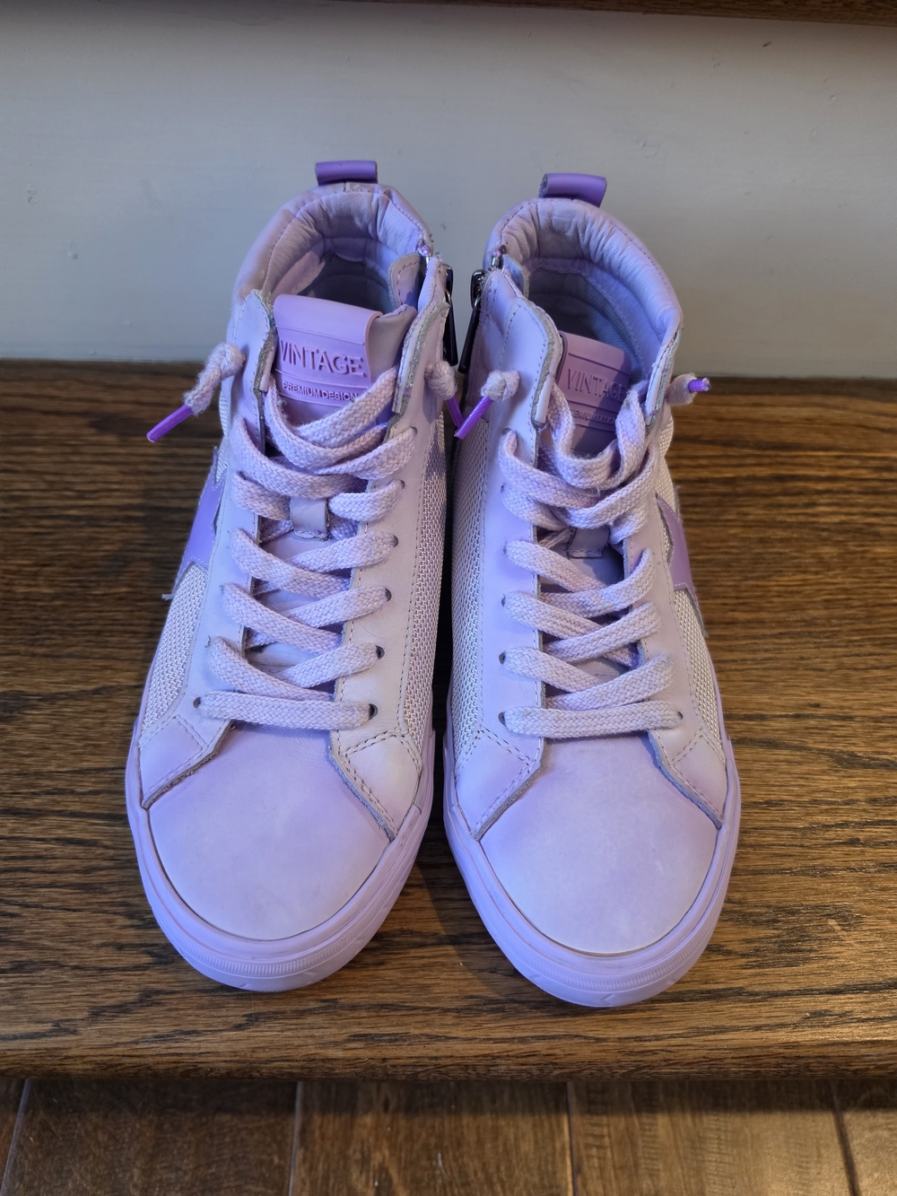 Vintage Havana Kids' High-Top Sneakers in Lilac